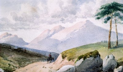 Gebirgige Landschaft von John Ruskin